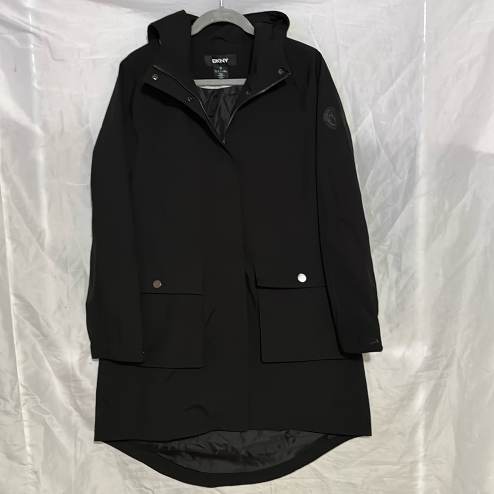DKNY Beautiful Black Coat W/Hood, Size M, NWT, MAKE AN OFFER!!!